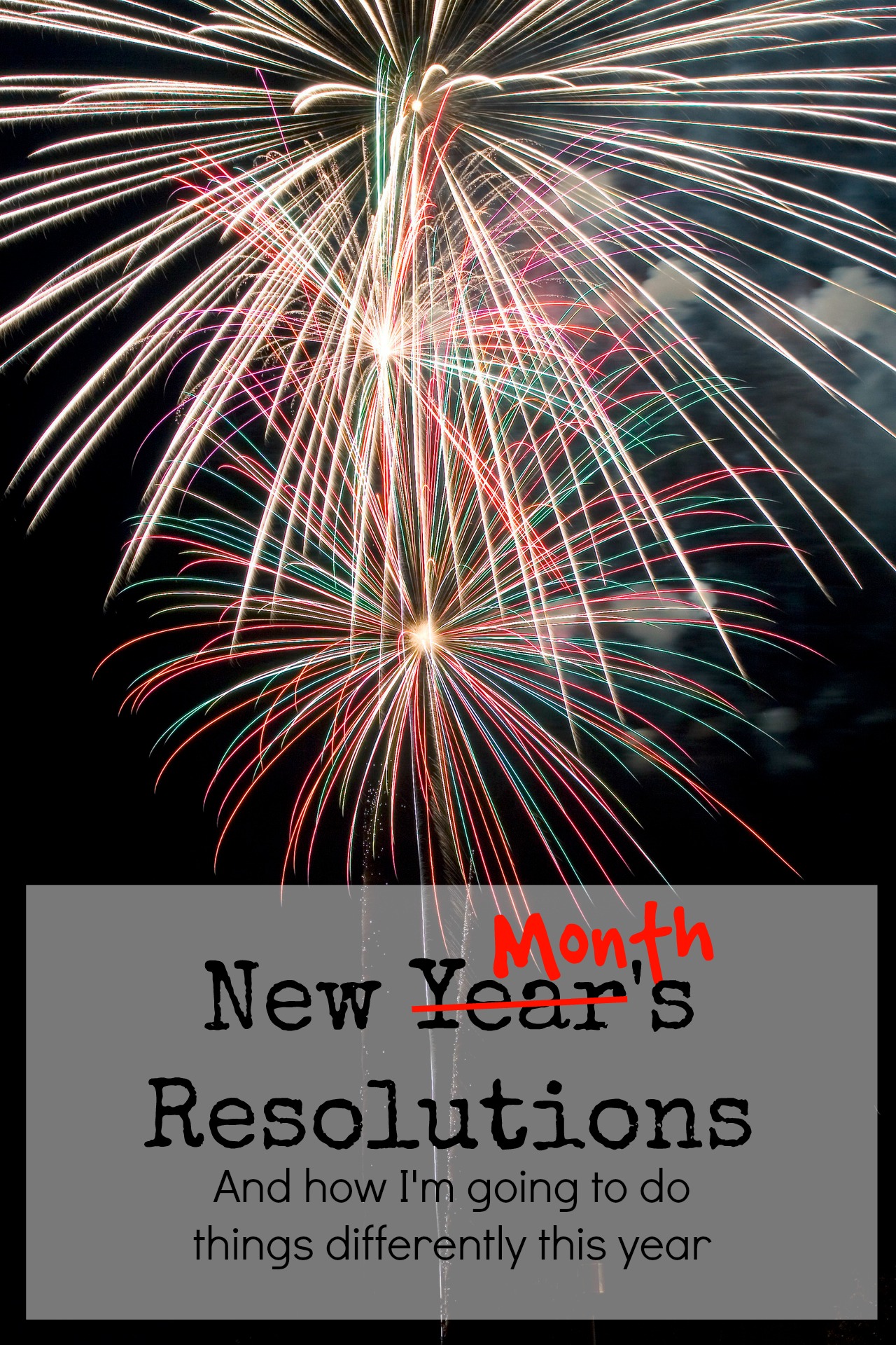 Do you have success with your New Year's Resolutions? Maybe it's time to turn this ritual on it's head and instead look at New Month Resolutions. Where you review your goals monthly, track your progress and set new goals on a monthly basis. Instead of leaving them till the end of the year when you've forgotten what goals you set a whole year ago.