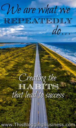 We are what we repeatedly do - Creating the habits that lead to success ...